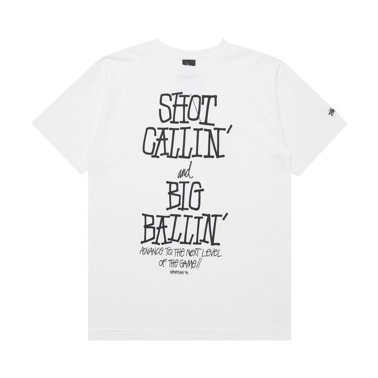 

Футболка Stussy Shot Callin' And Big Ballin' 'White', белый