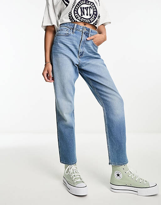 

Голубые джинсы с пышной юбкой Hollister