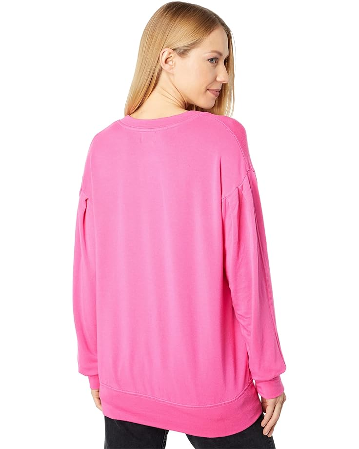 цена Толстовка SUNDRY Pleated Sleeve Sweatshirt, цвет Hot Pink