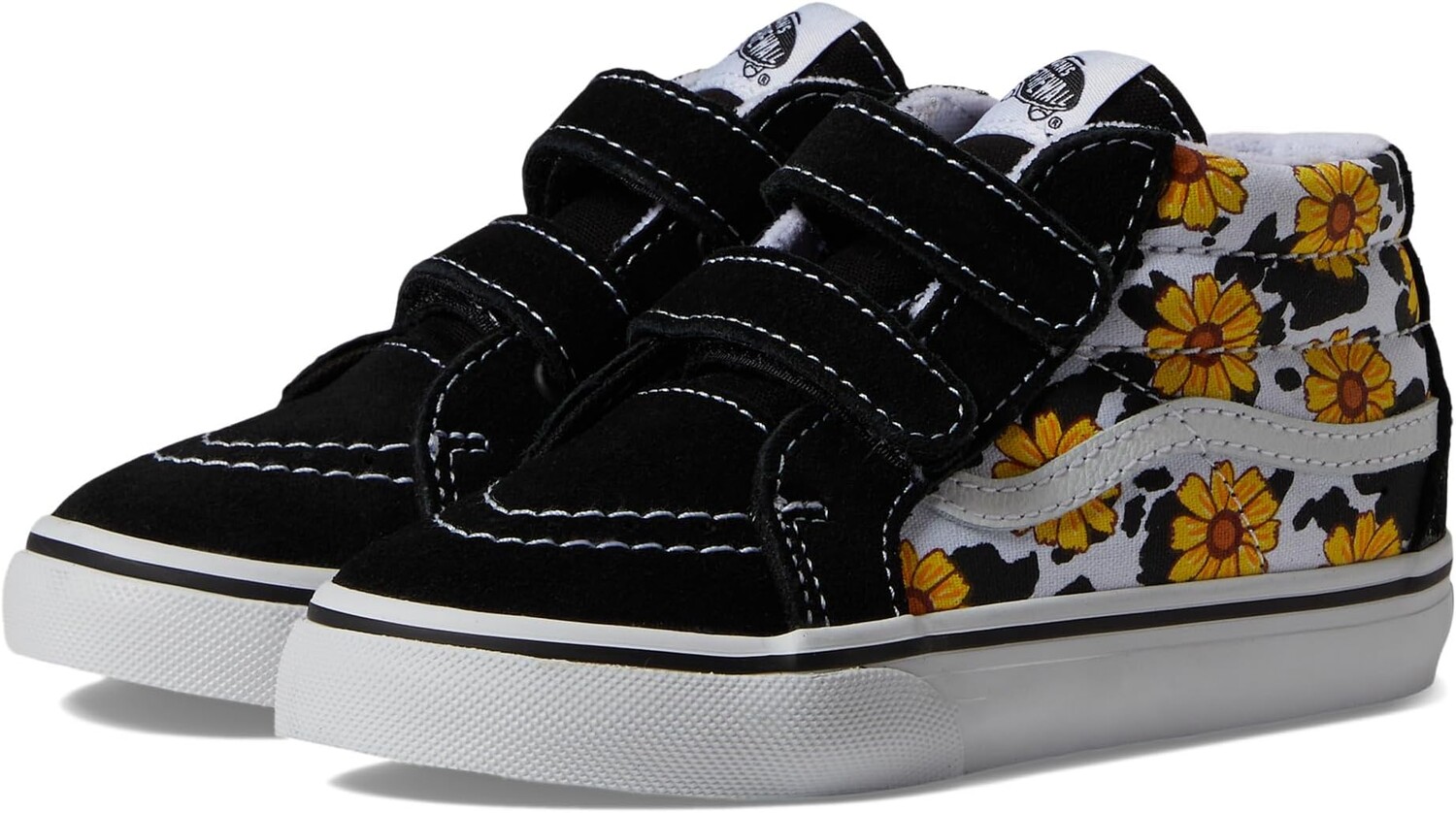 

Кроссовки Vans Kids Sk8-Mid Reissue V Double Hook and Loop Sneaker(Infant/Toddler) Vans, цвет Multi/True White