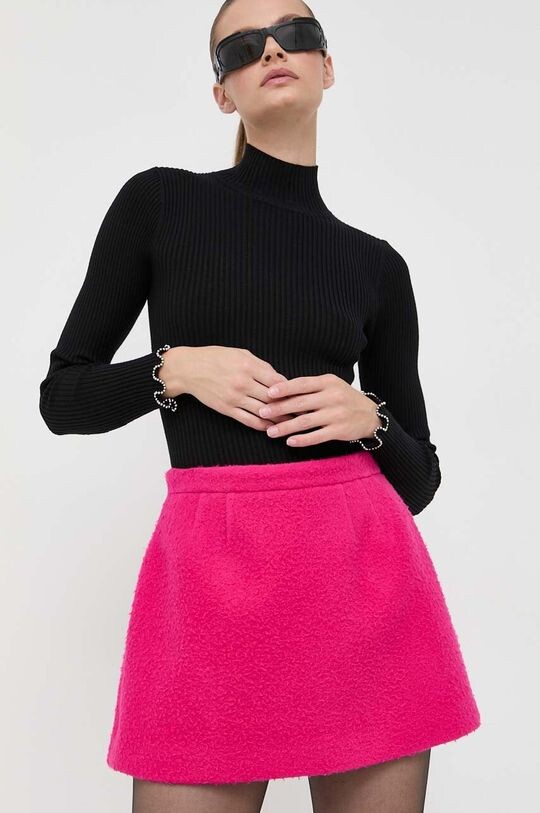

Красная шерстяная юбка Valentino Red Valentino, розовый
