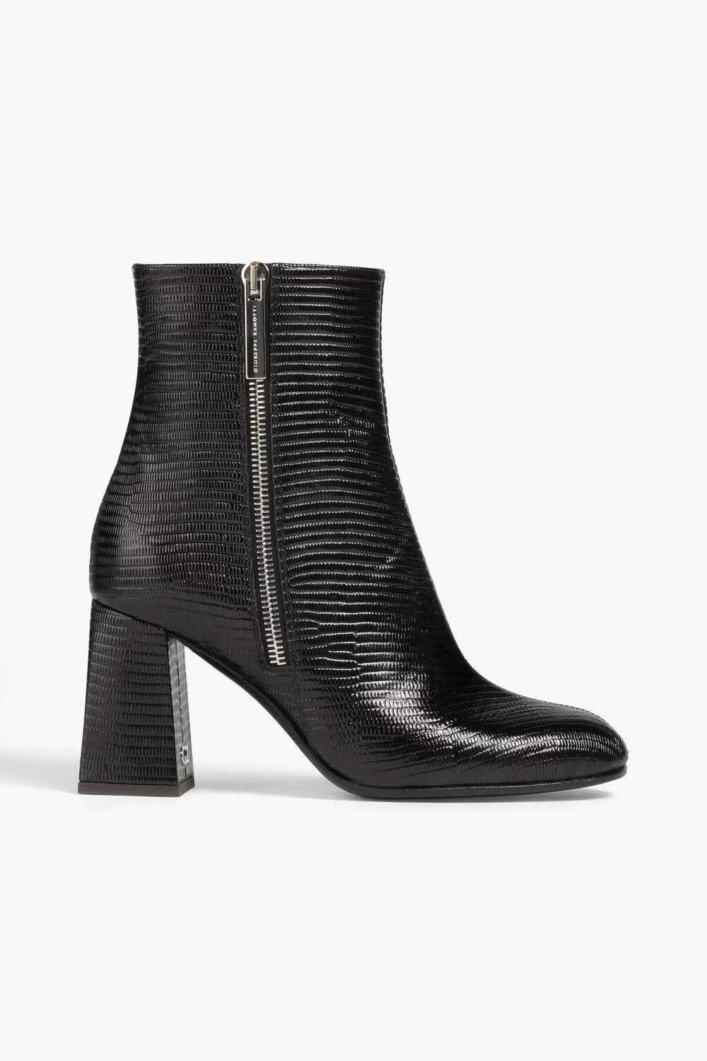 

Ботильоны из кожи с тиснением под ящерицу Giuseppe Zanotti, черный