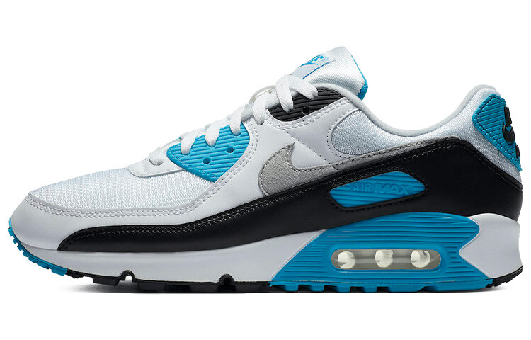 

Nike Air Max 90 Retro 'Laser Blue' 2020 Белый/Черный/Серый Туман/Синий Лазер