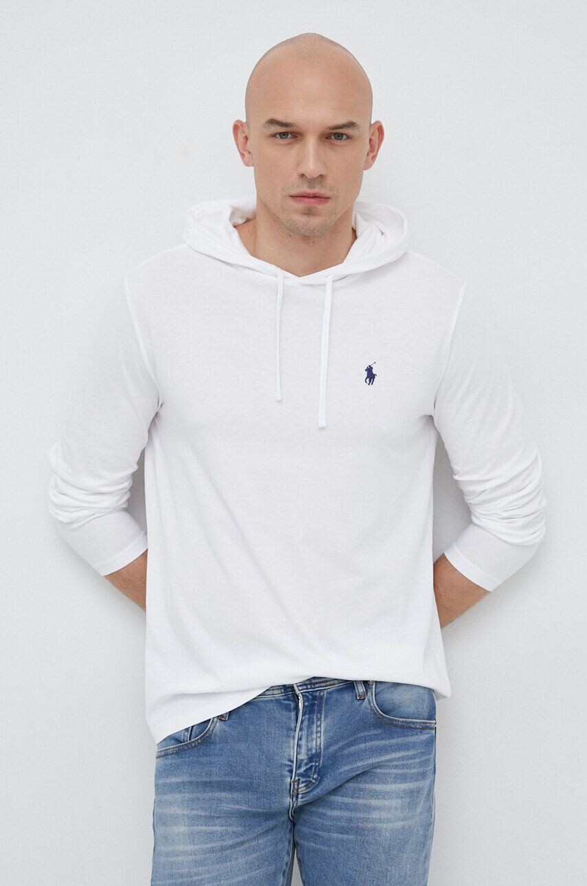 

Хлопковый топ Polo Ralph Lauren с длинными рукавами, белый