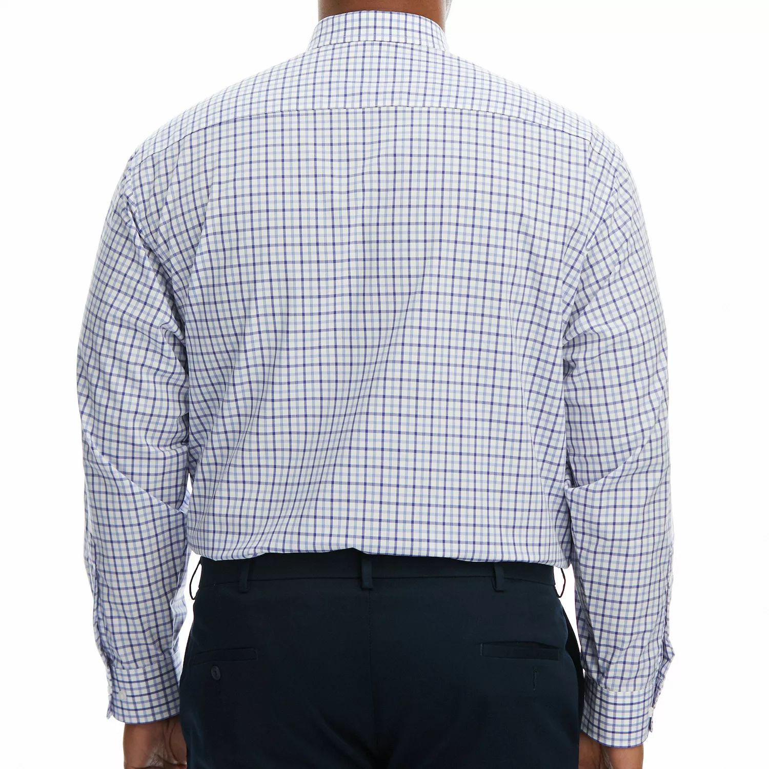 Комфортная классическая рубашка Big & Tall премиум-класса, устойчивая к морщинам Haggar куртка дубленка zara check double faced синий