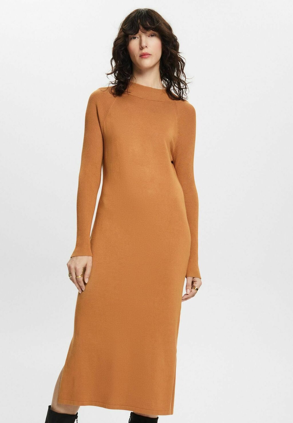 

Платье Point Esprit MOCK NECK, карамель