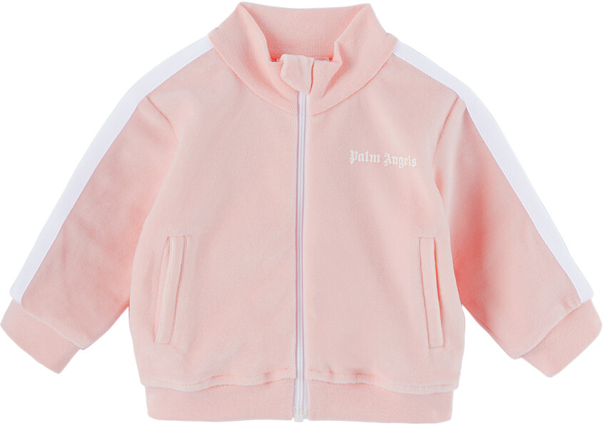 

Спортивная куртка Baby Pink Stripe Trim Лососево-розовый/Белый Palm Angels