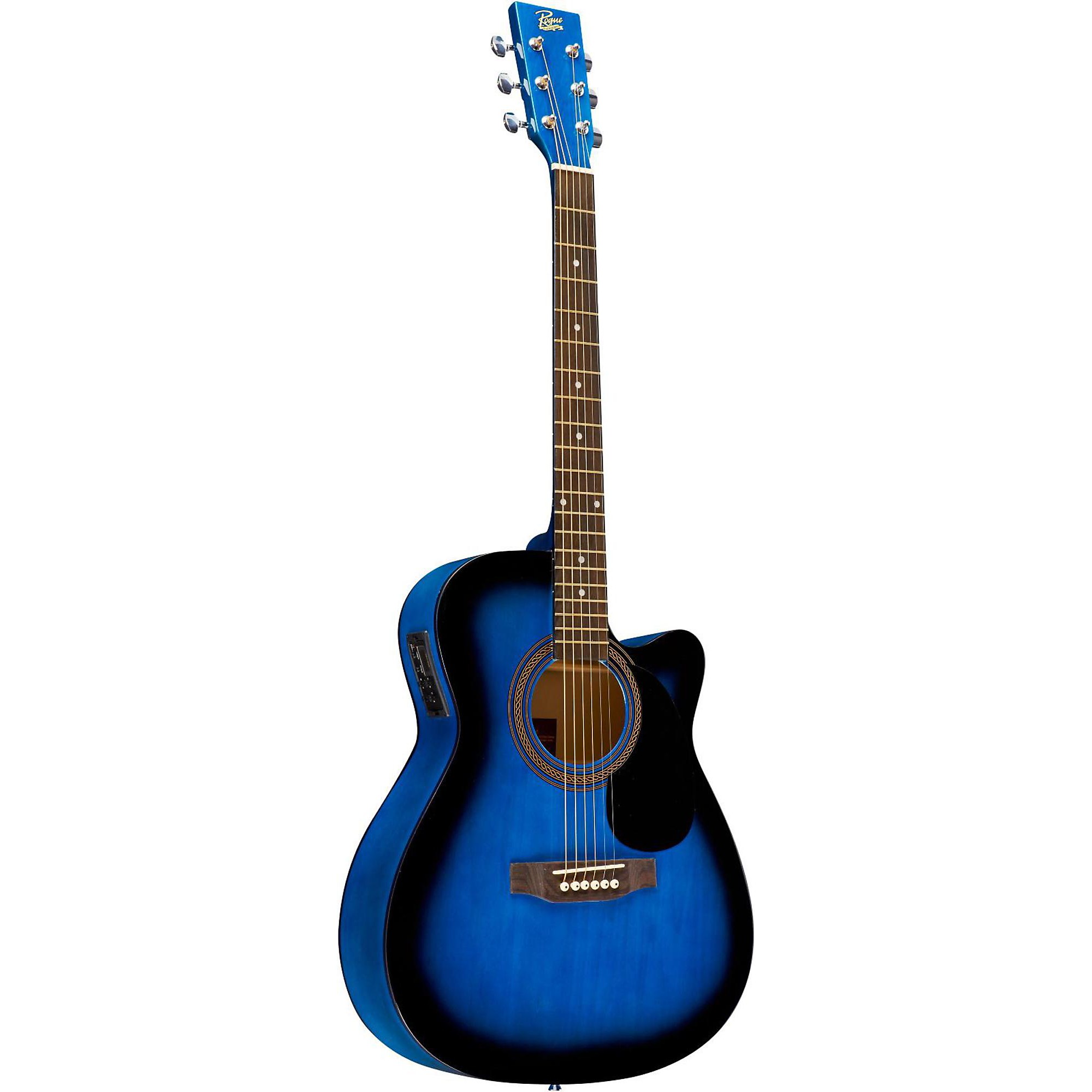 цена Акустически-электрическая гитара Rogue RA-090 Concert Cutaway Blue Burst