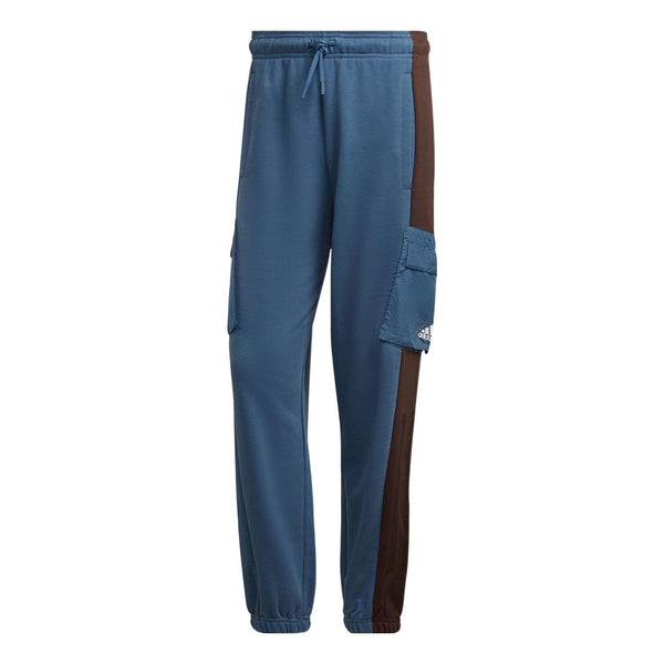Спортивные штаны Men's adidas Logo Multiple Pockets Loose Bundle Feet Sports Pants/Trousers/Joggers Blue, мультиколор