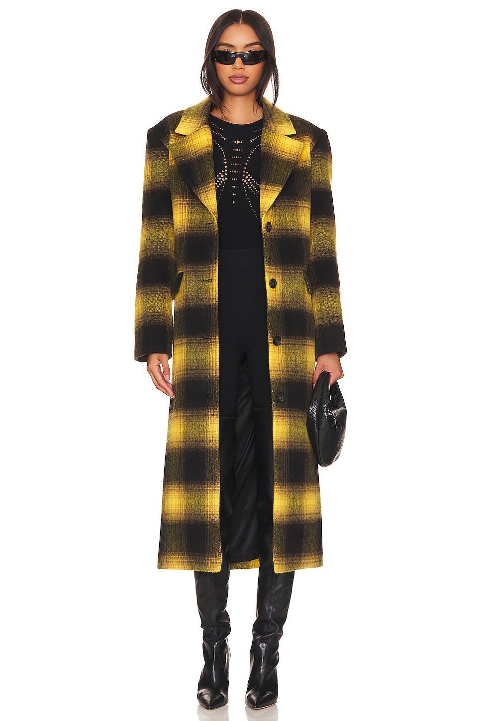 

Пальто Apparis Alma Plaid, цвет Noir & Yellow