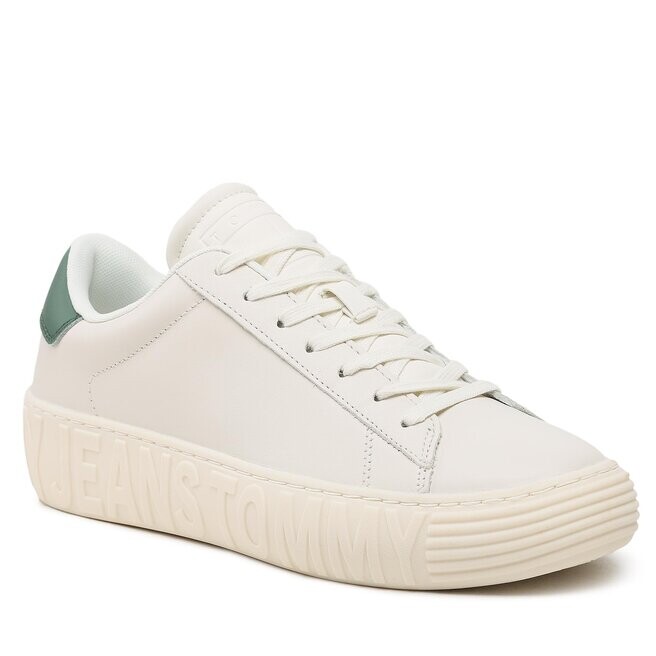 

Кроссовки Tommy Jeans LeatherOutsole, экрю, Серый