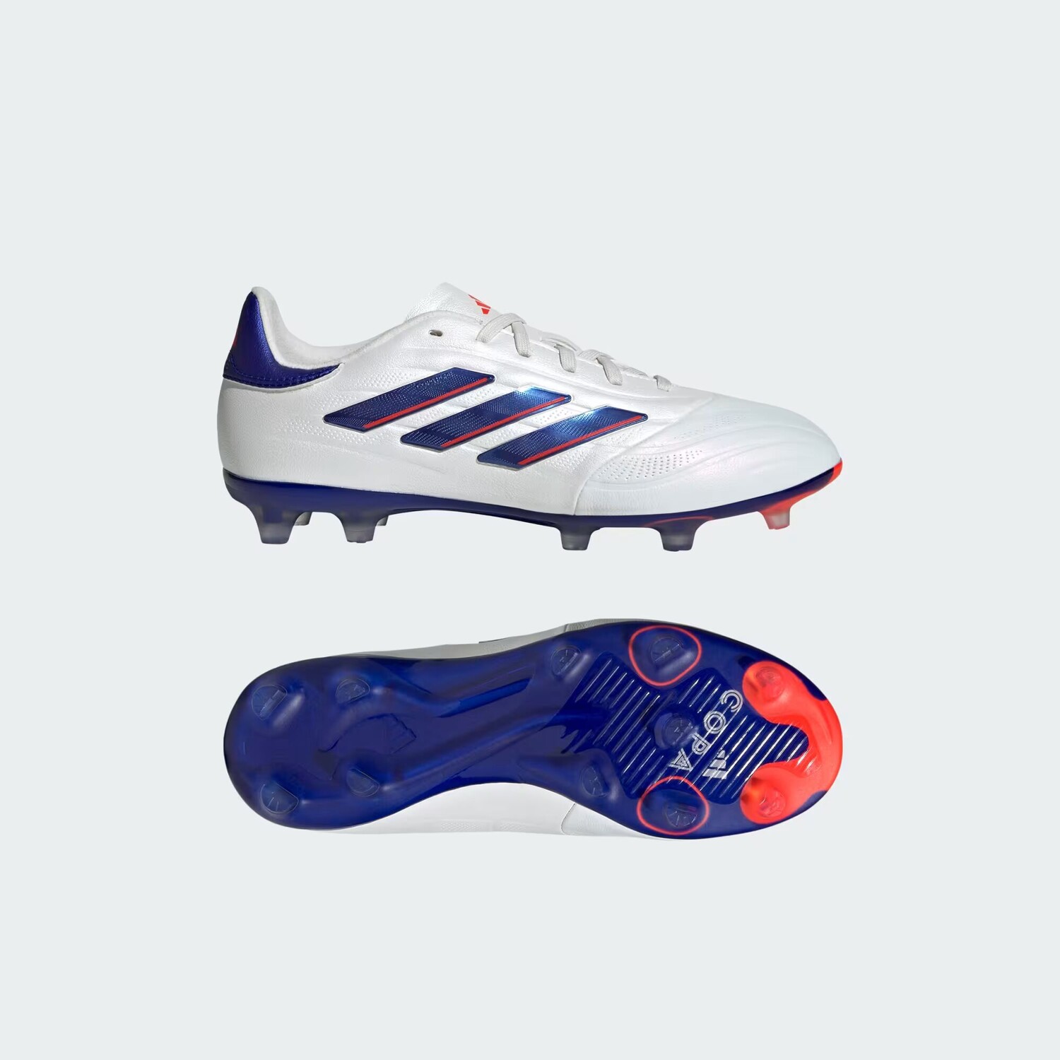

Футбольные бутсы Copa Pure 2 Elite для твердого грунта Adidas, цвет Cloud White/Lucid Blue/Solar Red