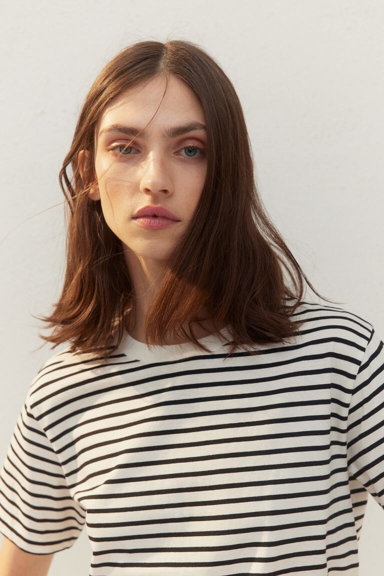 

Хлопковая футболка H&M, белый