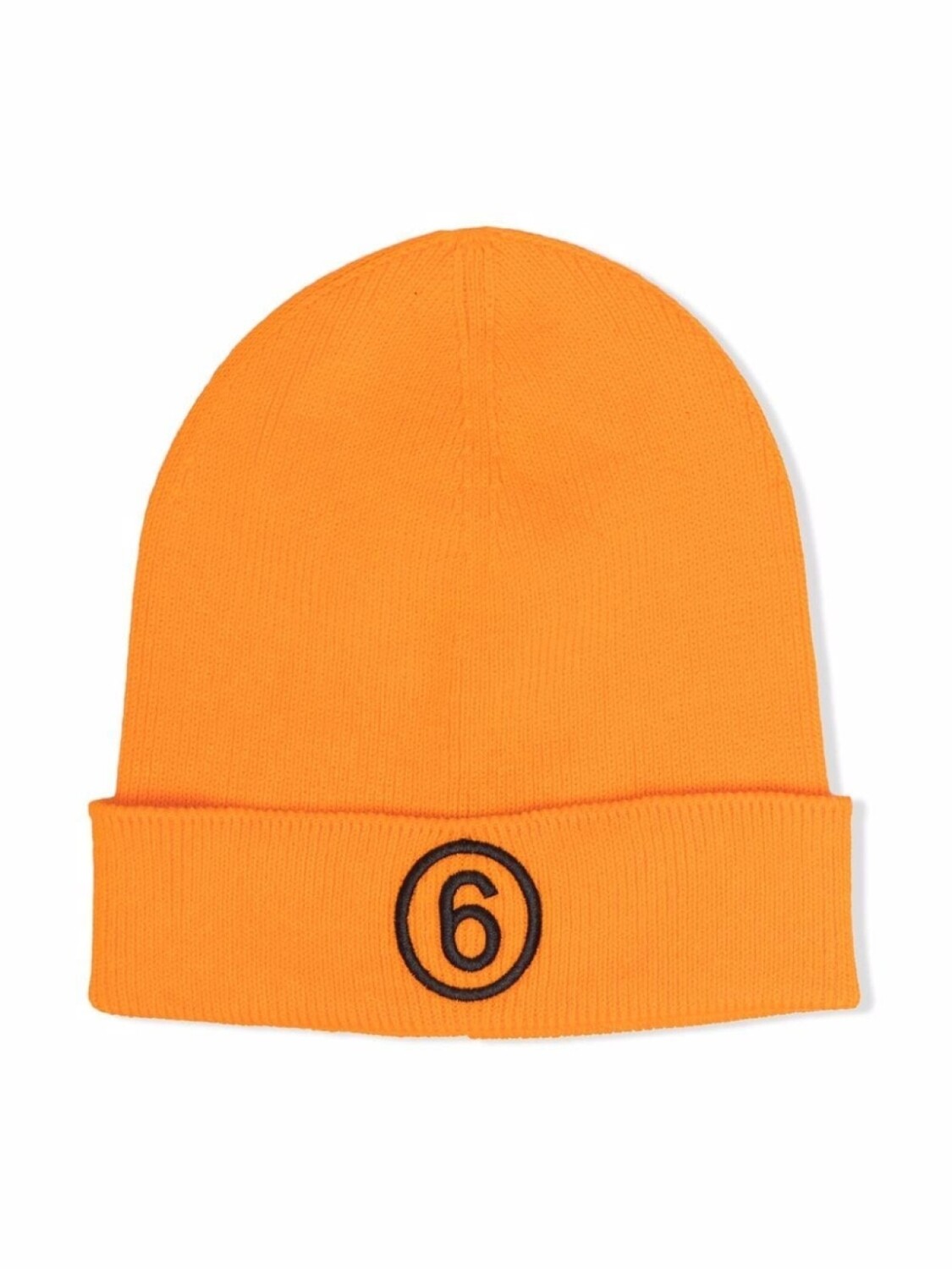 

MM6 Maison Margiela Kids шапка бини с вышитым логотипом, оранжевый