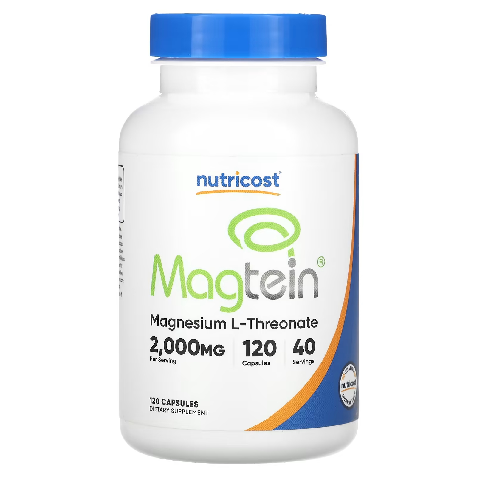 Магтеин Nutricost 2000 мг, 120 капсул (666 мг в капсуле) nutricost ромашка 750 мг 240 капсул 375 мг в капсуле
