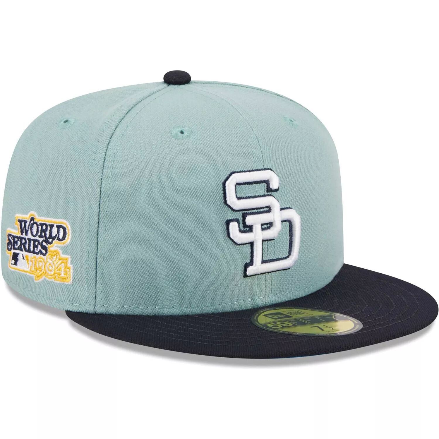 

Мужская шляпа New Era светло-голубая/темно-синяя San Diego Padres Beach Kiss 59FIFTY