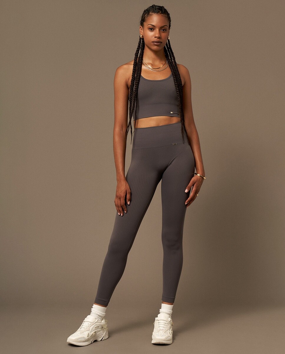 

Женские леггинсы Seamless Flow из переработанной ткани Believe Athletics, серый