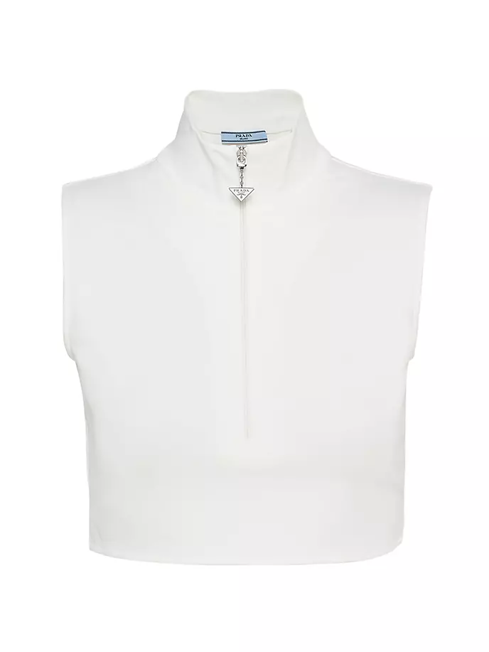 

Топ из эластичного джерси Prada, цвет off white