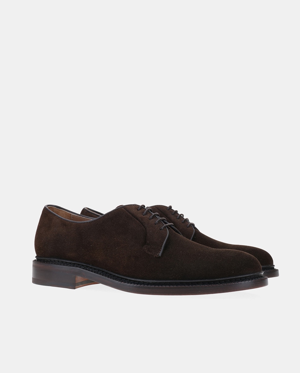 цена Мужские коричневые кожаные туфли на шнуровке с гладким верхом и резиновой подошвой Yanko, коричневый