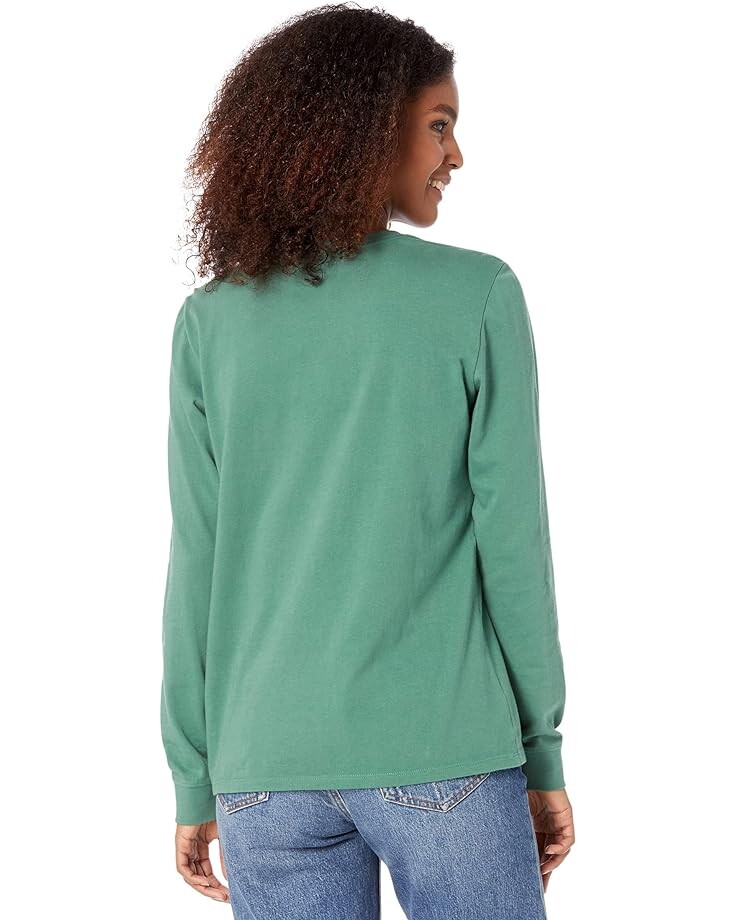 

Футболка Life is Good I'm Classic Santa Long Sleeve Crusher Tee, цвет Spruce Green