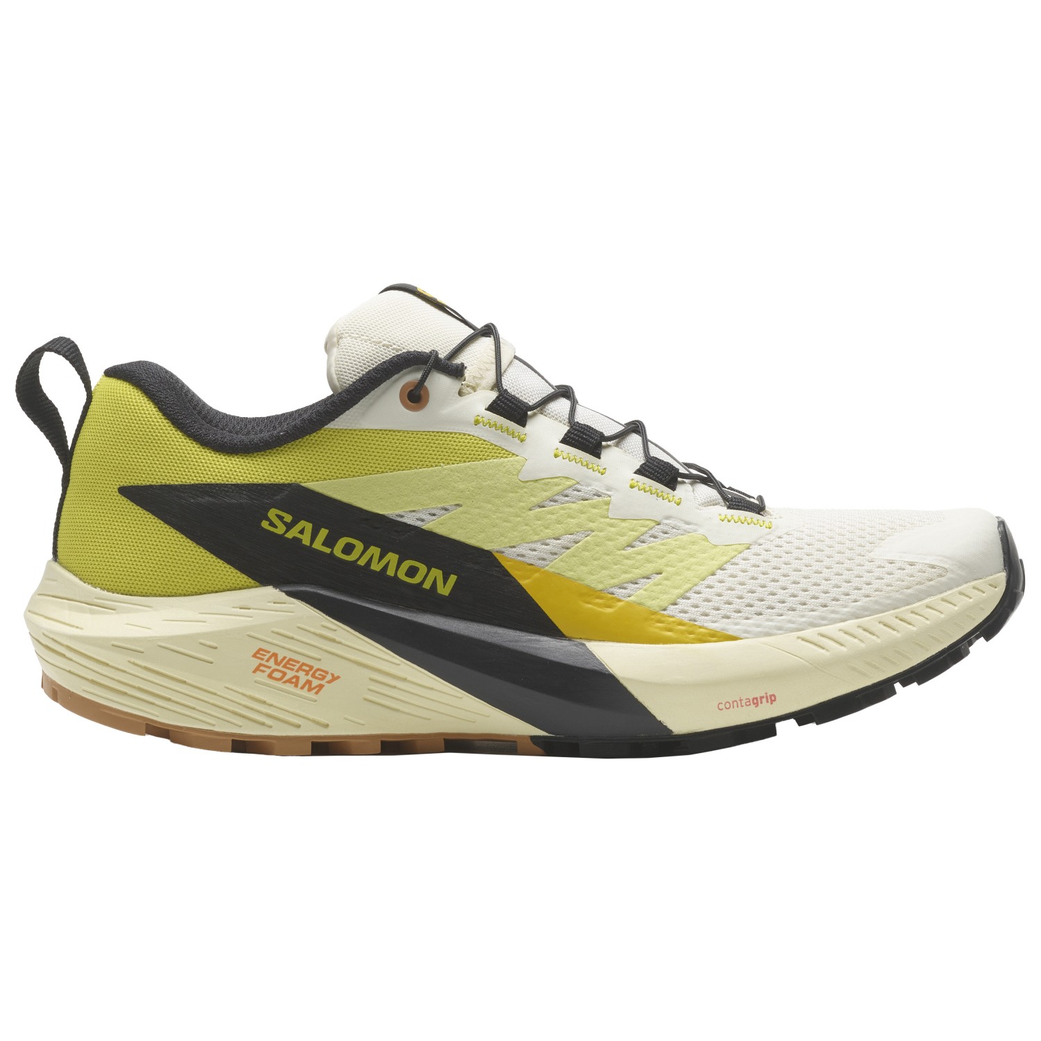 Кроссовки для бега по пересеченной местности Salomon Women's Sense Ride 5, цвет Vanilla Ice/Sulphur Spring/Black