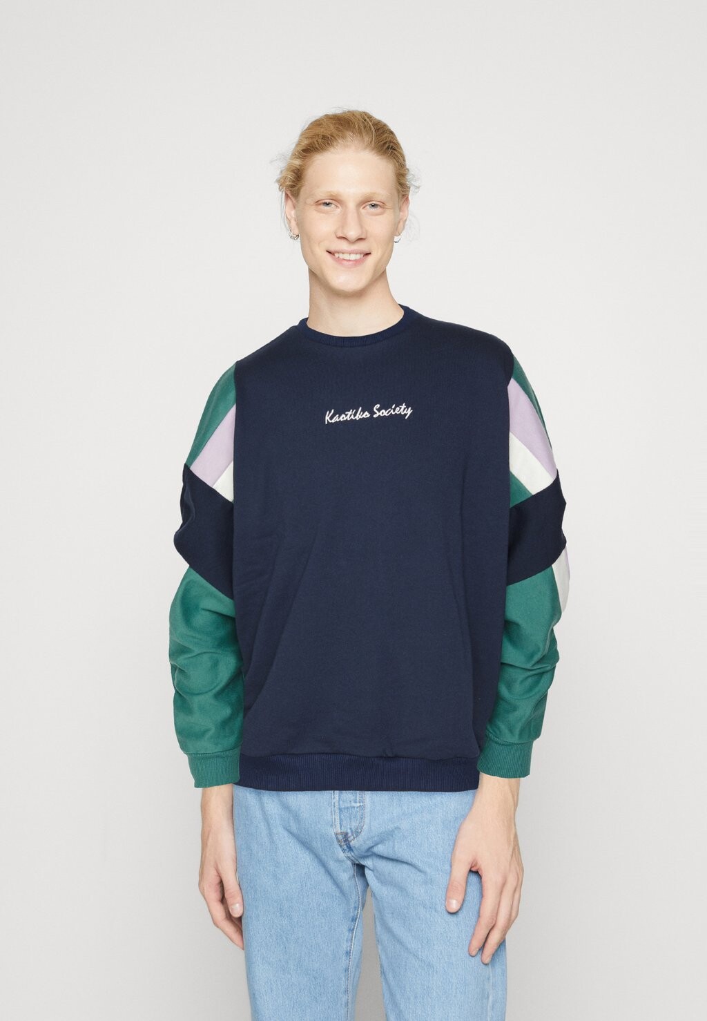 

Толстовка CREW ATWOOD UNISEX Kaotiko, темно-синий/геура/слоновая кость