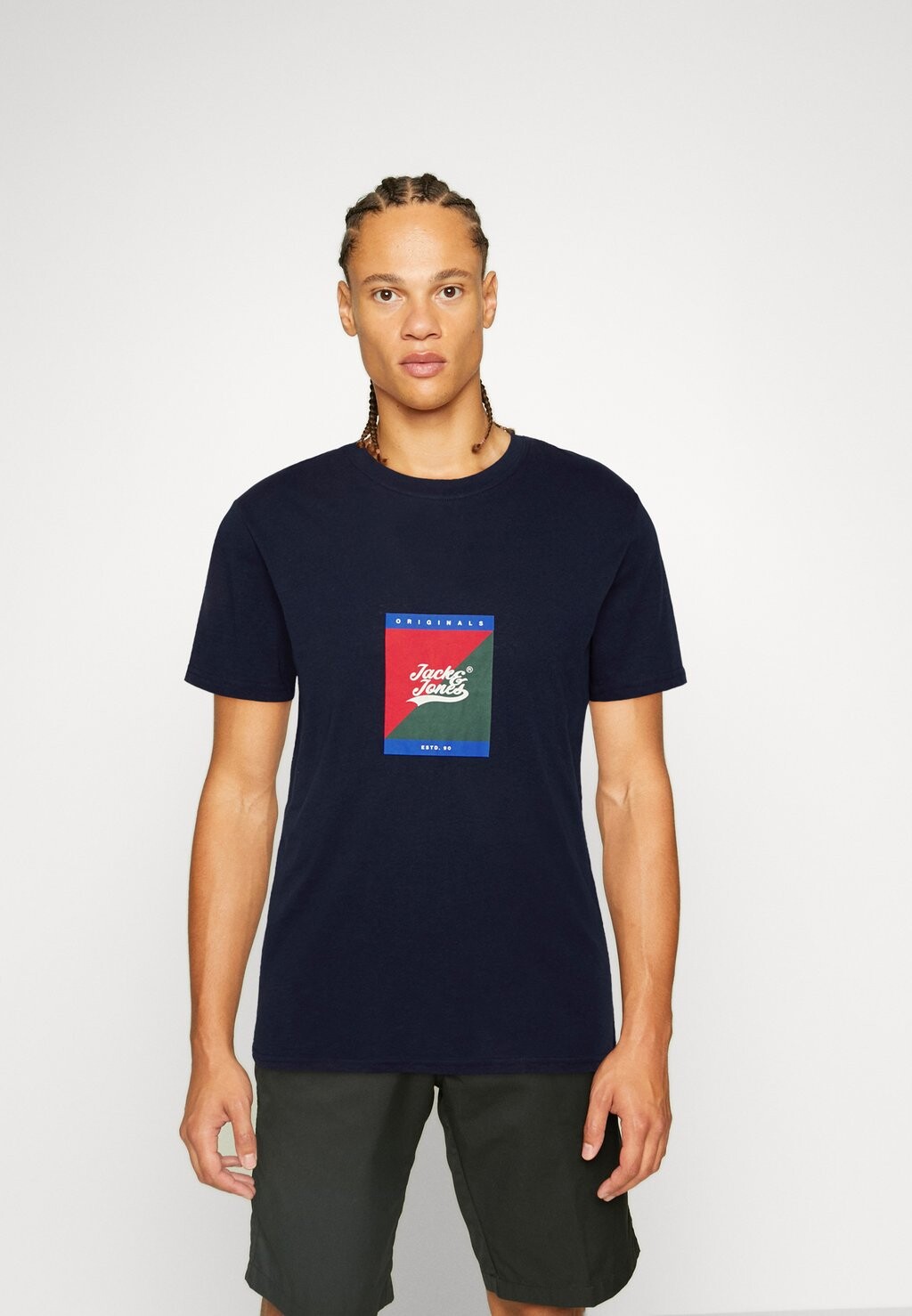 

Футболка с принтом Jack & Jones, темно-синий