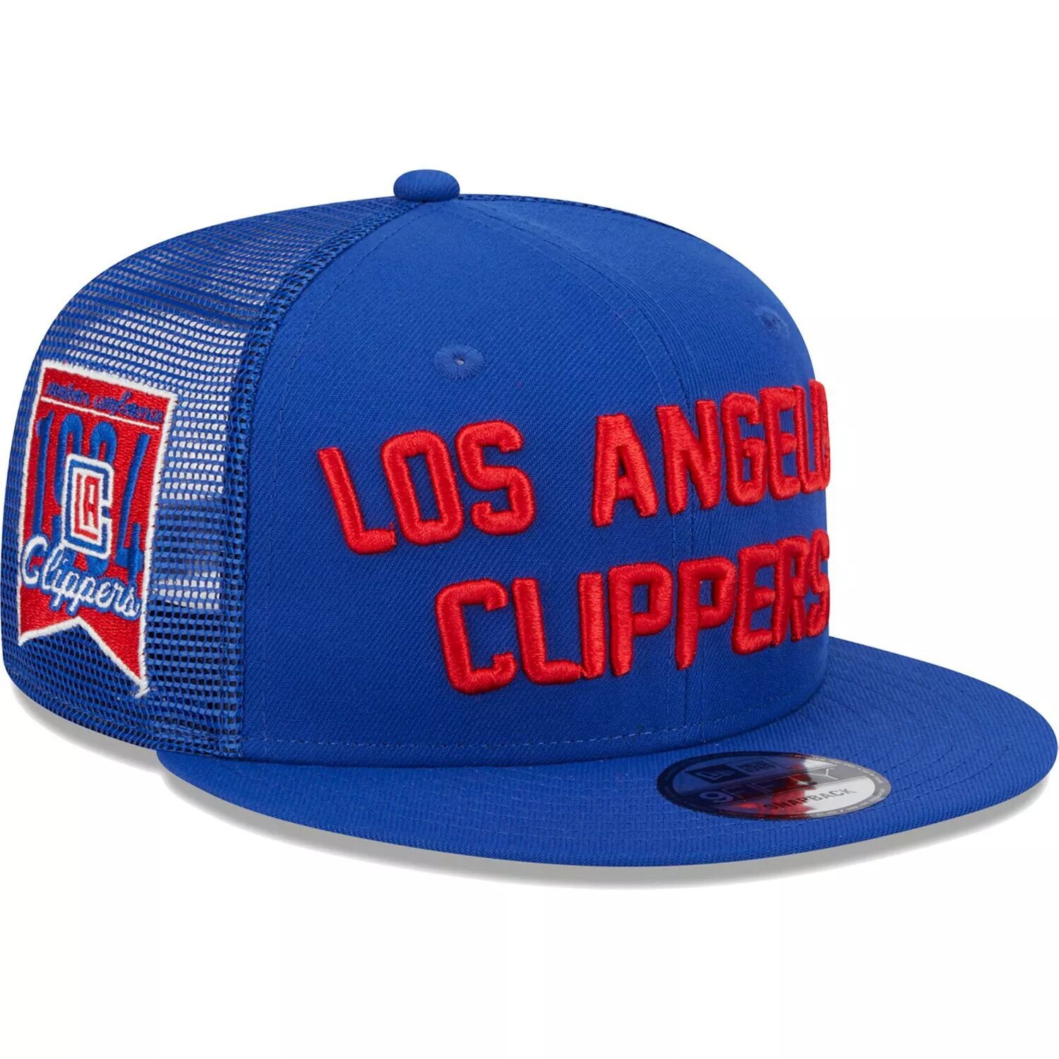 

Мужская кепка New Era Royal LA Clippers Stacked Script 9FIFTY Trucker Snapback
