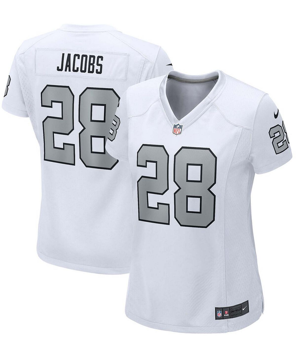 

Женская белая майка для альтернативного игрока Josh Jacobs Las Vegas Raiders Nike, белый