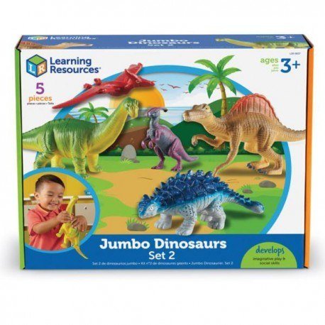Большой Набор коллекционных фигурок динозавров, комплект II, набор из 5 шт. Learning Resources обучающие ресурсы набор коллекционных фигурок лесные животные 5 шт learning resources