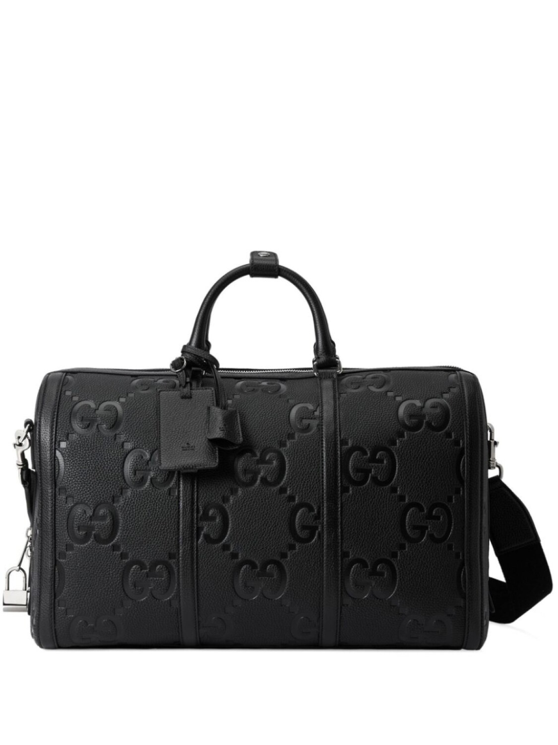 

Gucci маленькая дорожная сумка с узором Jumbo GG, черный