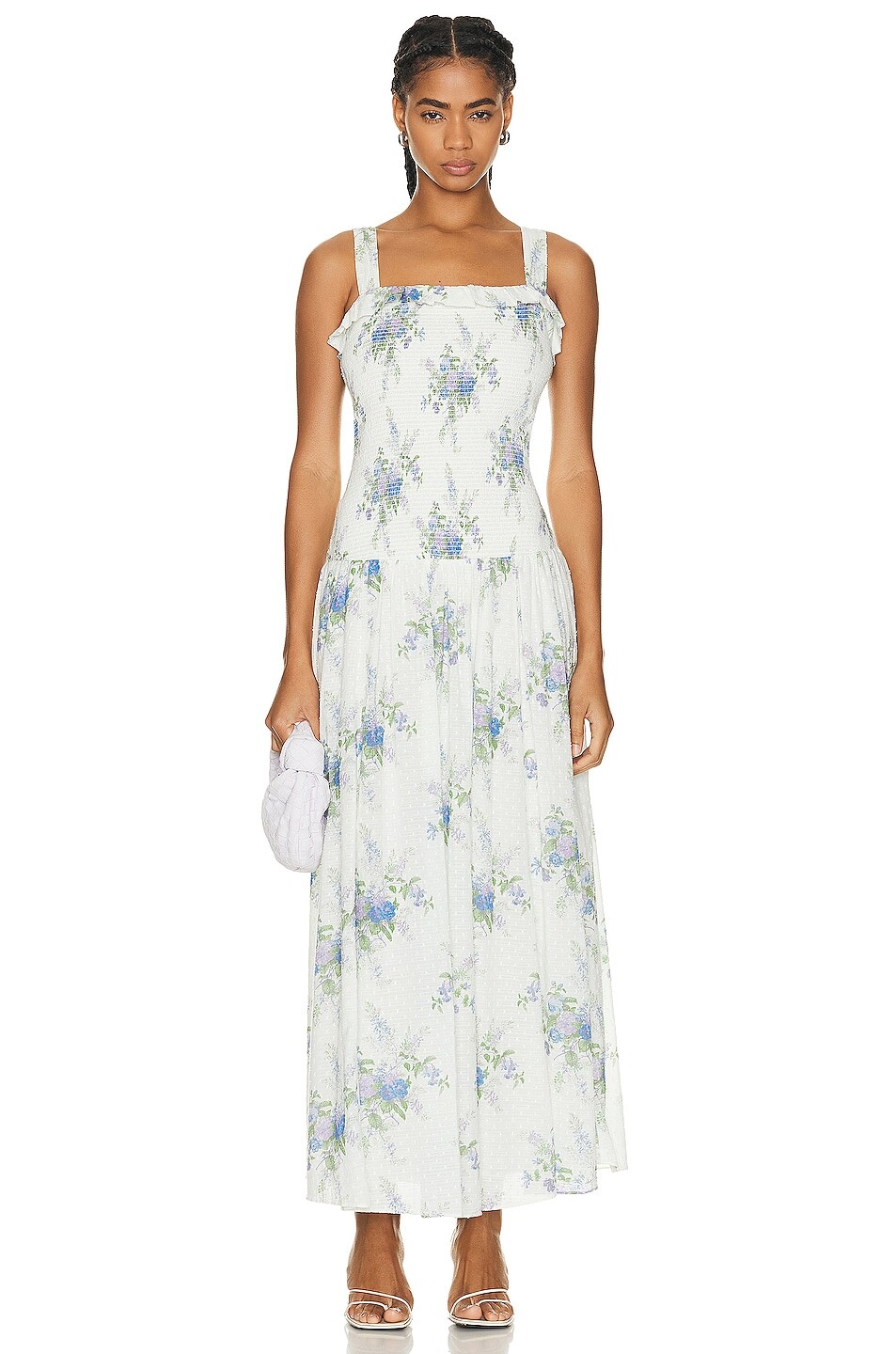 

Платье Loveshackfancy Bello, цвет Periwinkle Aqua