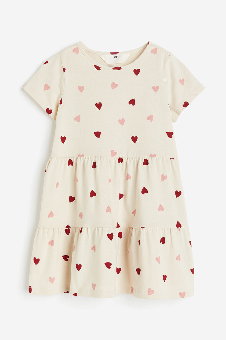 

Платье из хлопкового джерси H&M, бежевый