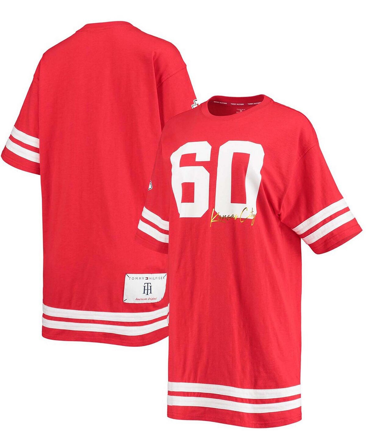 

Женское красное платье с короткими рукавами Kansas City Chiefs Clair Tommy Hilfiger, красный