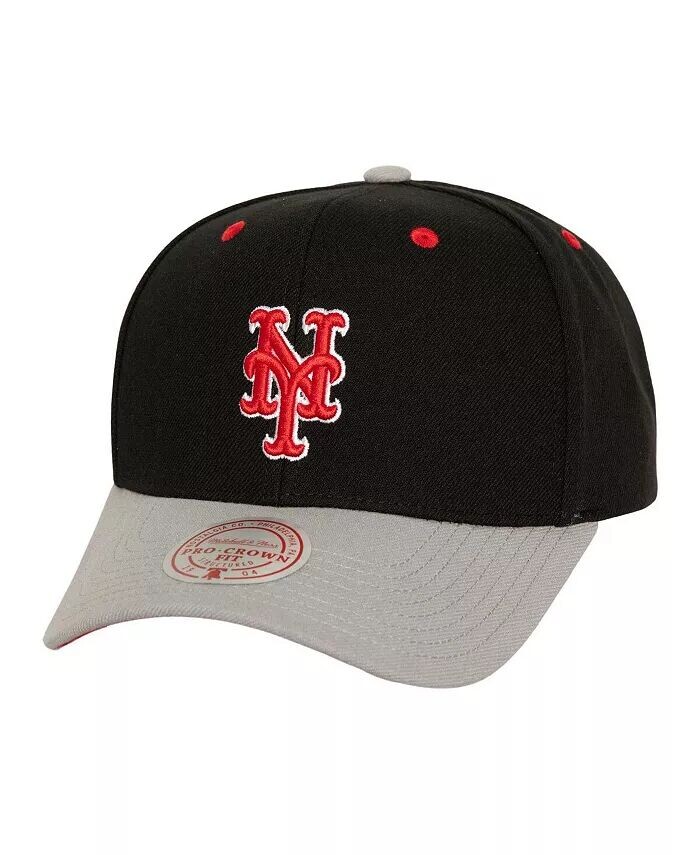 

Мужская черная регулируемая шапка New York Mets Bred Pro Mitchell & Ness, черный
