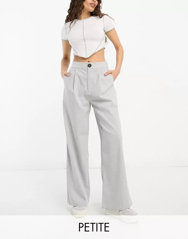 

Серые элегантные широкие брюки Stradivarius Petite