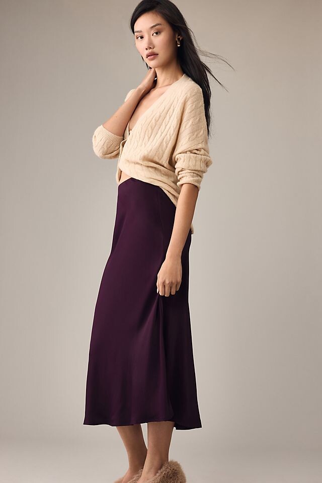 

Юбка-комбинация Anthropologie The Tilda, темно-бордовый