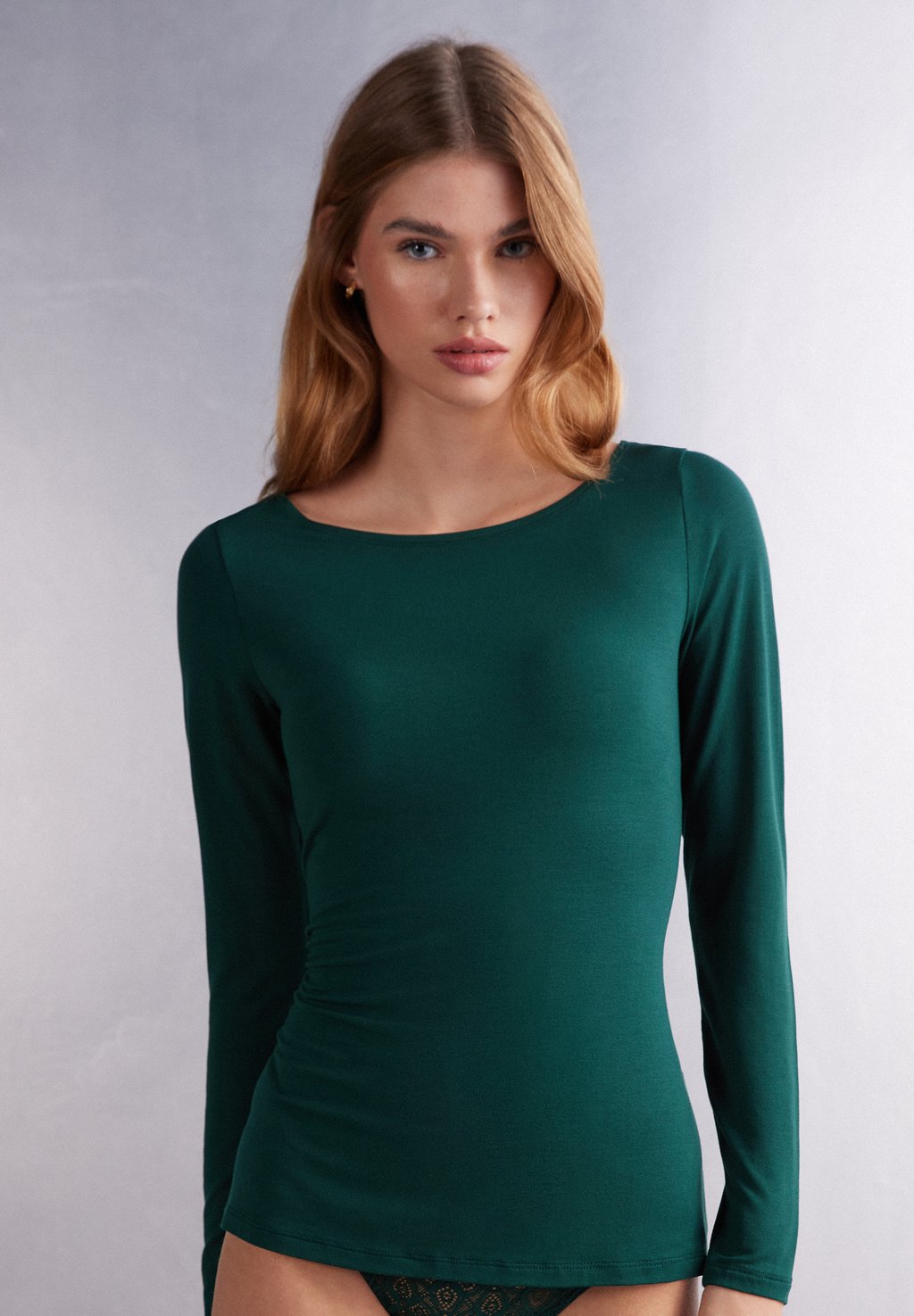 

Рубашка с длинным рукавом BOAT-NECK Intimissimi, цвет grün velvet green