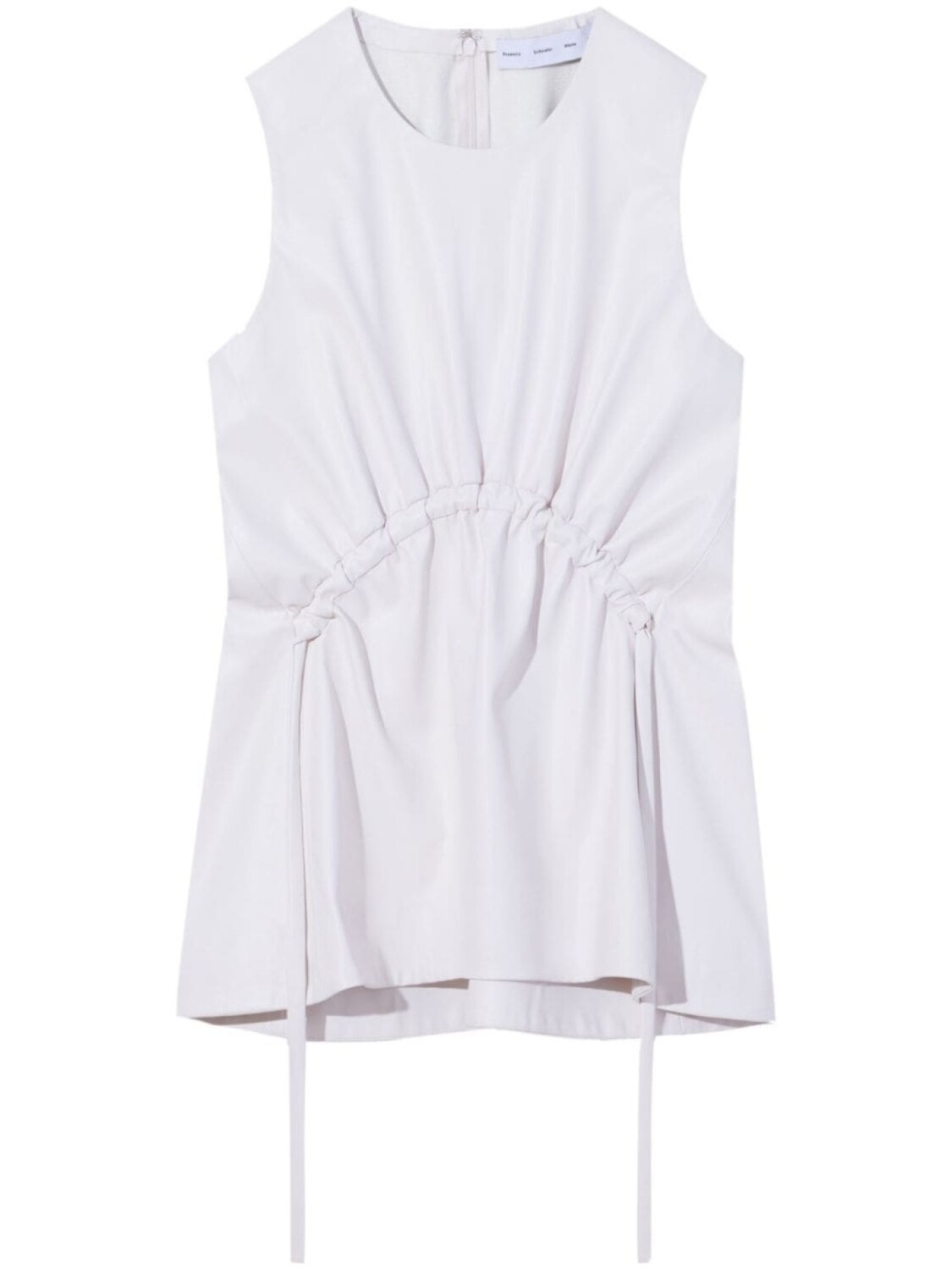 

Топ из искусственной кожи с кулиской Proenza Schouler White Label, белый