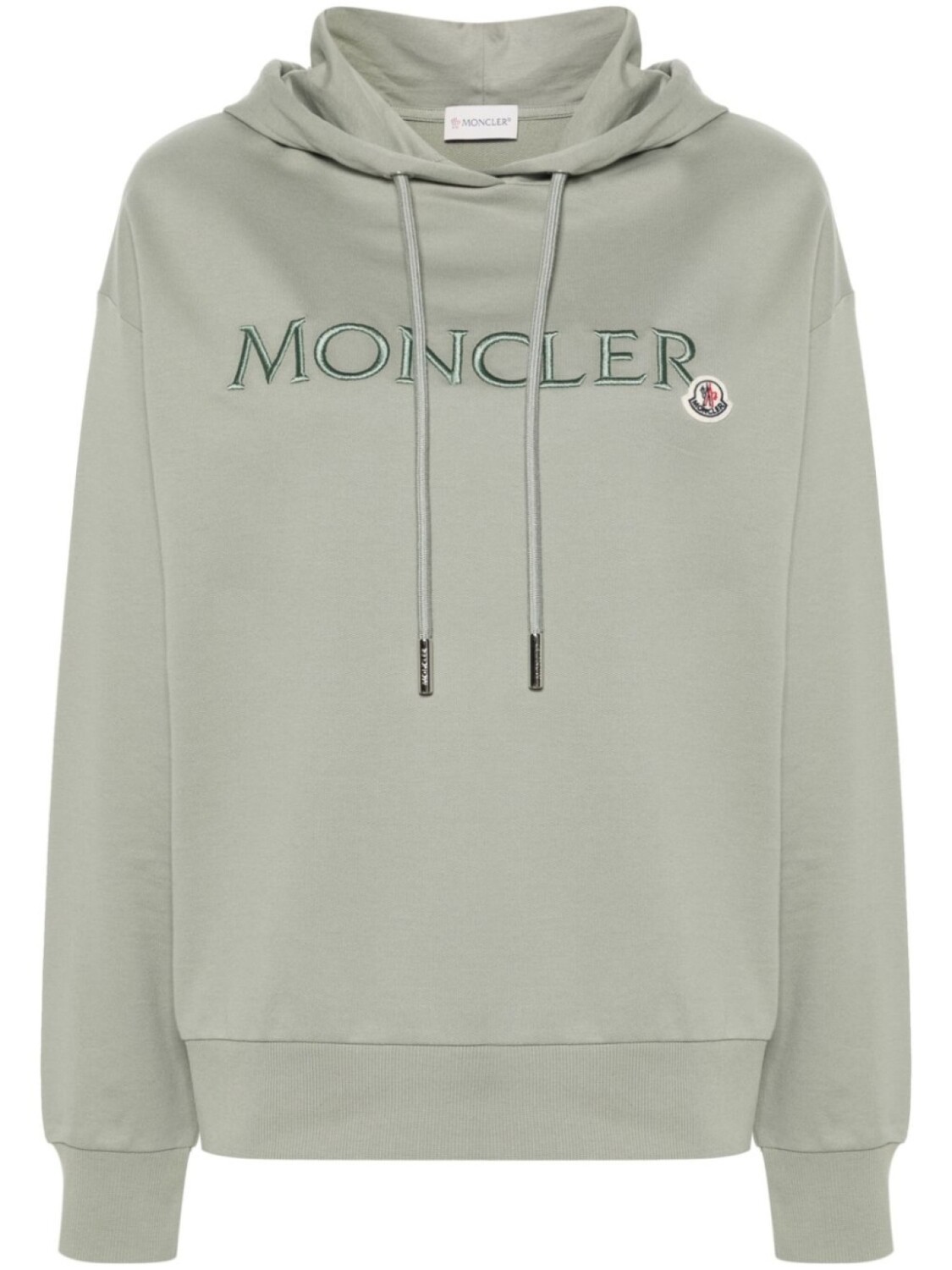 

Moncler худи с вышитым логотипом, зеленый