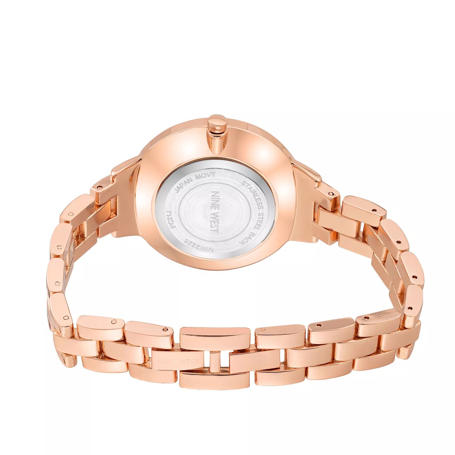 Женские часы-браслет цвета розового золота с гравированным цветочным циферблатом Nine West кроссовки nine west zapatillas black