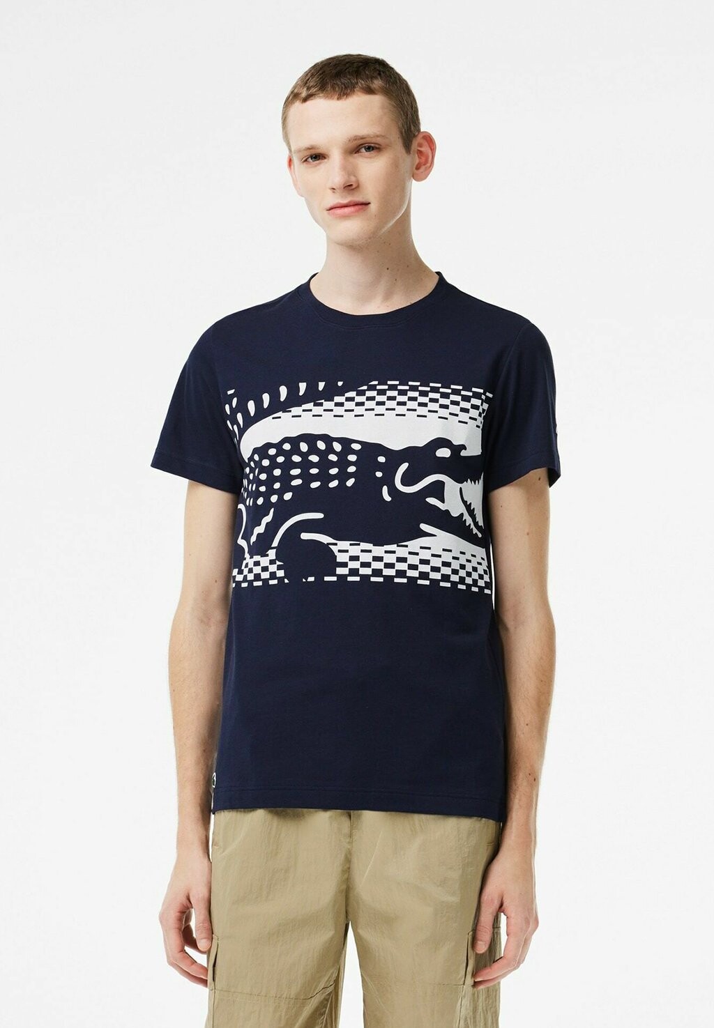 

Футболка с принтом Lacoste, темно-синий