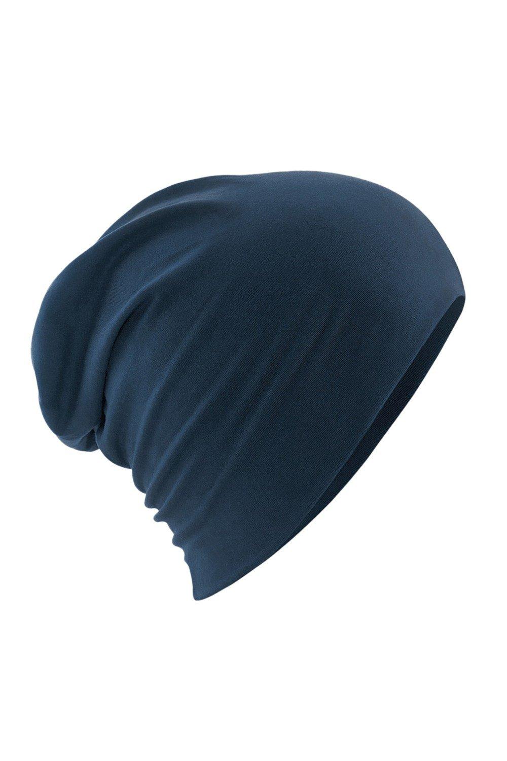 Хлопковая шапка Hemsedal с напуском Beechfield, темно-синий