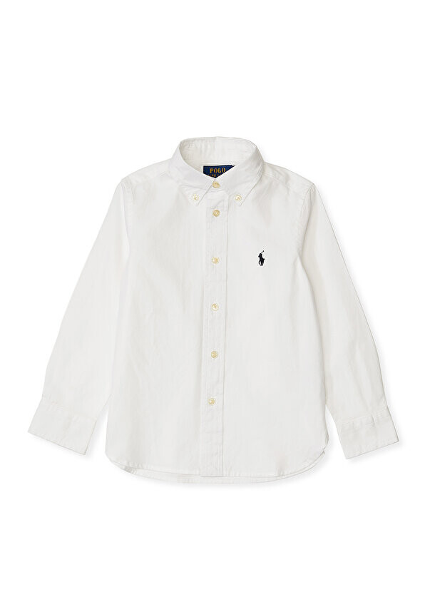 

Белая рубашка с логотипом для мальчика Polo Ralph Lauren