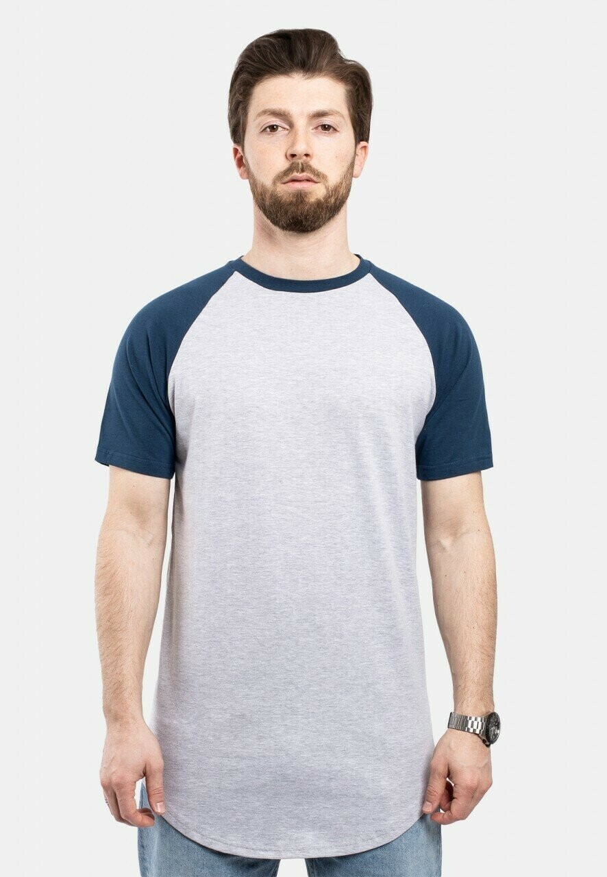 

Футболка с принтом ROUND BASEBALL KURZARM Blackskies, цвет grey/navy blue