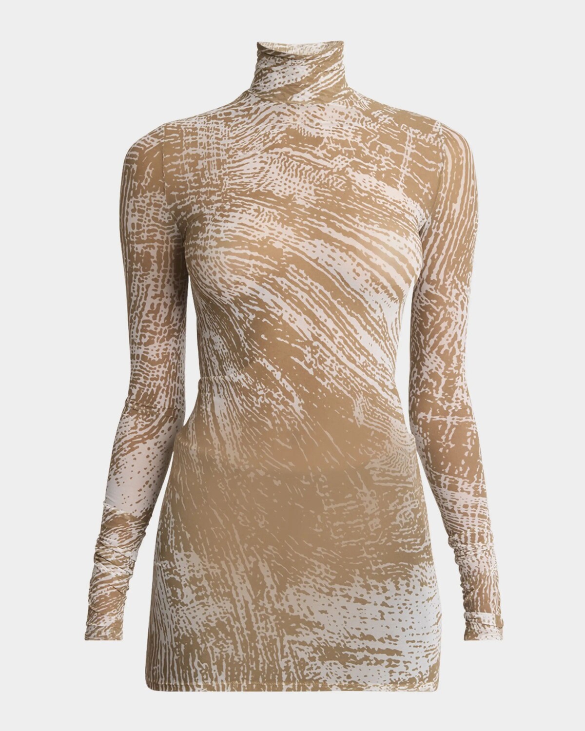 

Трикотажная водолазка из тюля Rio с абстрактным принтом Proenza Schouler, цвет Wood