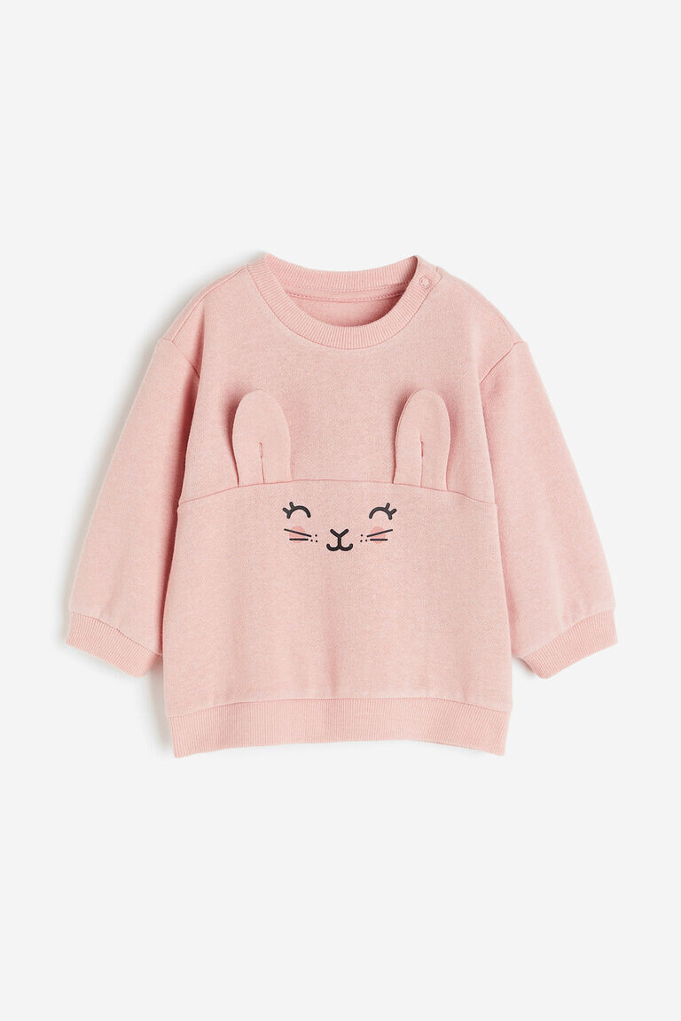 

Хлопковая толстовка H&M, розовый