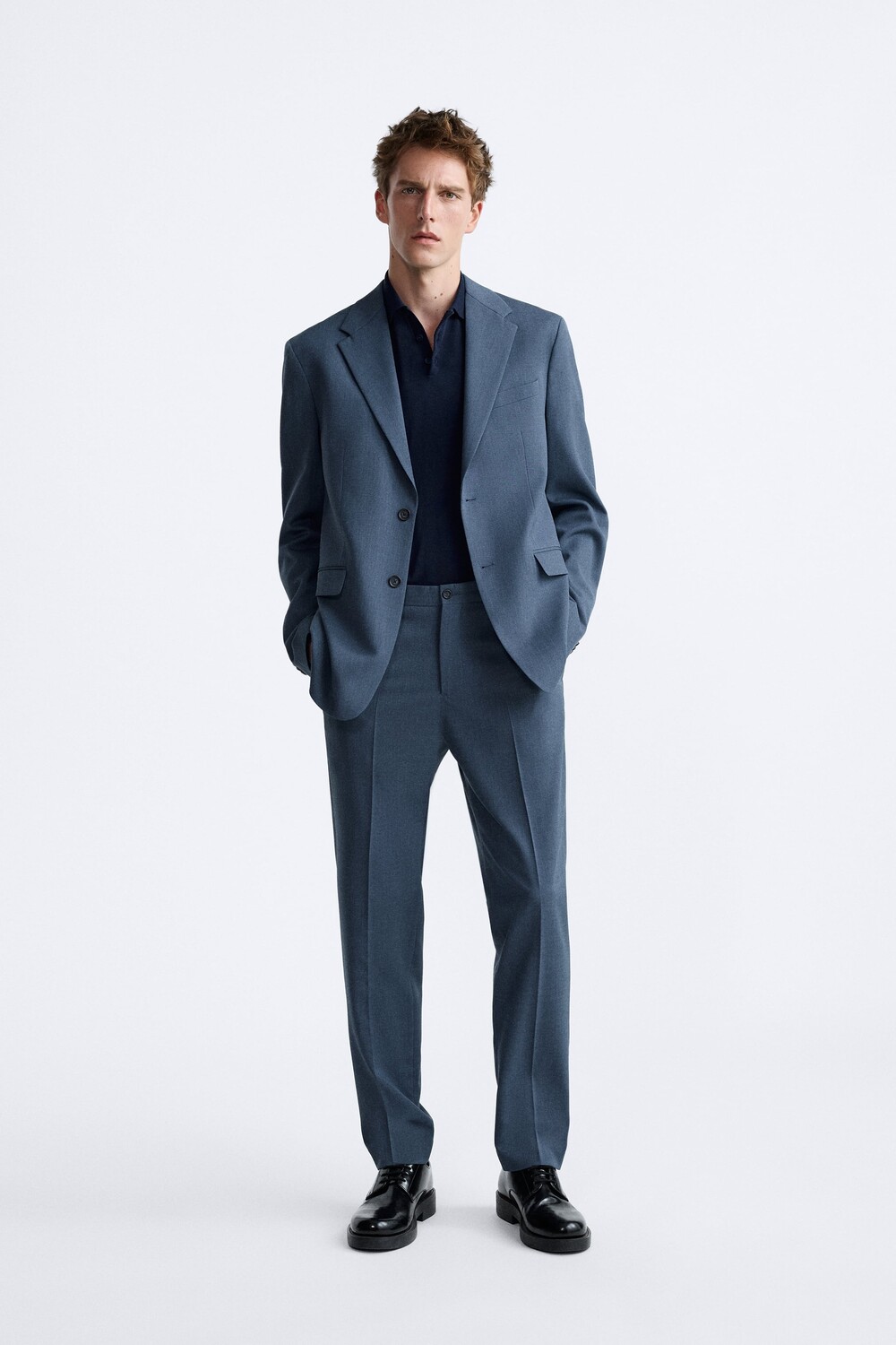 

Костюм пиджак Zara, синий / стальной