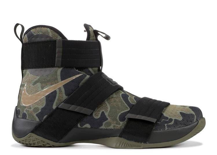 цена Кроссовки Nike ZOOM LEBRON SOLDIER 10 'CAMO', черный