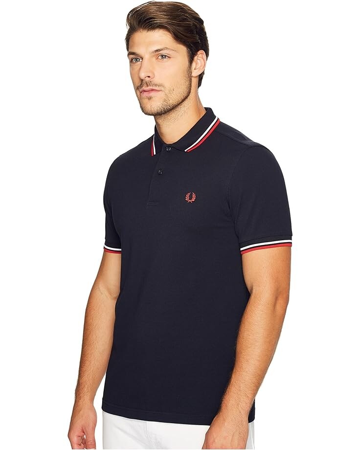 

Рубашка Fred Perry Twin Tipped Shirt, цвет Navy/White/Red